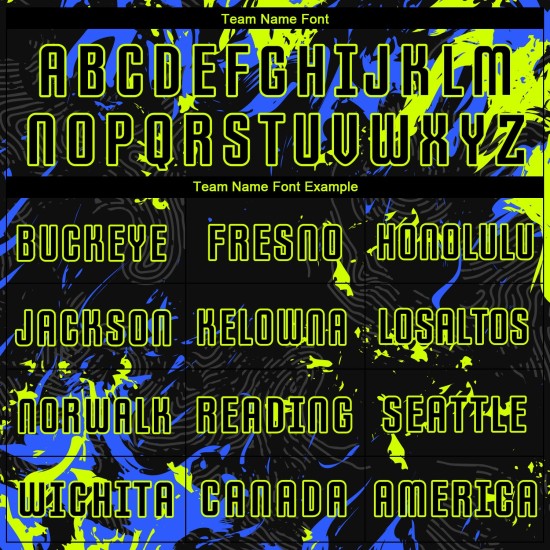 Uniform Custom Soccer Sublimation Black Black Jersey Neon Green-Royal Uniform Custom Soccer Sublimation Black Black Jersey Neon Green-Royal