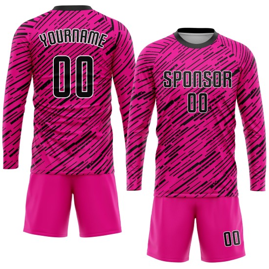 Sublimation Jersey Black-White Uniform Custom Soccer Pink Sublimation Jersey Black-White Uniform Custom Soccer Pink