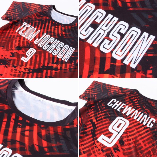 Red White-Black Custom Uniform Jersey Soccer Sublimation Red White-Black Custom Uniform Jersey Soccer Sublimation
