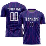 Jersey Sublimation Uniform Purple Custom Soccer White Jersey Sublimation Uniform Purple Custom Soccer White