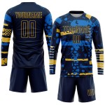 Custom Uniform Sublimation Jersey Navy Soccer Navy-Gold Custom Uniform Sublimation Jersey Navy Soccer Navy-Gold