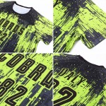 Green Jersey Uniform Neon Sublimation Soccer Custom Black Green Jersey Uniform Neon Sublimation Soccer Custom Black