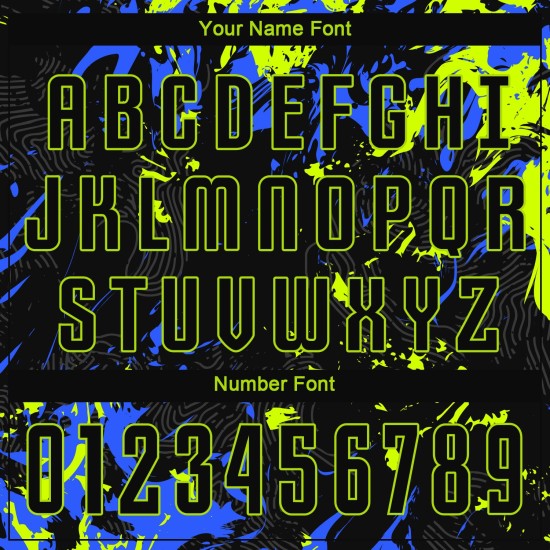 Uniform Custom Soccer Sublimation Black Black Jersey Neon Green-Royal Uniform Custom Soccer Sublimation Black Black Jersey Neon Green-Royal