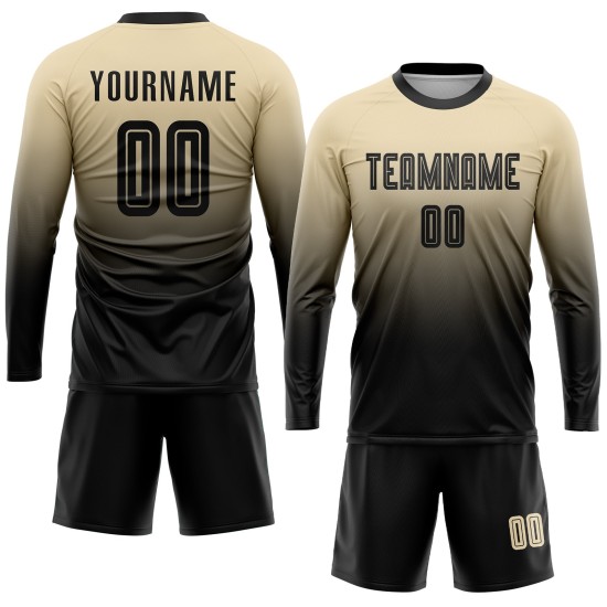 Soccer Black Uniform Custom Jersey Cream Fade Fashion Sublimation Soccer Black Uniform Custom Jersey Cream Fade Fashion Sublimation