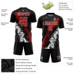 Jersey Red-White Custom Uniform Black Soccer Sublimation Jersey Red-White Custom Uniform Black Soccer Sublimation