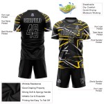 Custom Jersey Black Soccer Sublimation Uniform Black-Gold Custom Jersey Black Soccer Sublimation Uniform Black-Gold