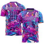 Custom Purple-White Graffiti Soccer Uniform Pattern Jersey Sublimation Custom Purple-White Graffiti Soccer Uniform Pattern Jersey Sublimation