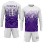 Sublimation Uniform Custom Soccer Jersey White Purple Sublimation Uniform Custom Soccer Jersey White Purple