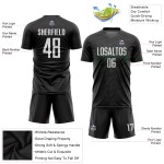 Black Custom White-Neon Soccer Jersey Uniform Sublimation Green Black Custom White-Neon Soccer Jersey Uniform Sublimation Green