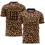 Brown Leopard Soccer Brown-Old Uniform Jersey Gold Custom Sublimation Brown Leopard Soccer Brown-Old Uniform Jersey Gold Custom Sublimation