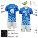 Soccer White Royal Uniform Custom Sublimation Jersey Soccer White Royal Uniform Custom Sublimation Jersey