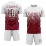 White Jersey Crimson Soccer Uniform Sublimation Custom White Jersey Crimson Soccer Uniform Sublimation Custom