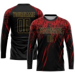 Custom Old Sublimation Uniform Black Gold-Red Black Jersey Soccer Custom Old Sublimation Uniform Black Gold-Red Black Jersey Soccer
