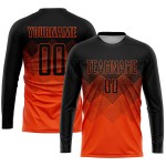 Shape Orange Gradient Black Uniform Soccer Square Sublimation Jersey Custom Shape Orange Gradient Black Uniform Soccer Square Sublimation Jersey Custom