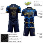 Custom Uniform Sublimation Jersey Navy Soccer Navy-Gold Custom Uniform Sublimation Jersey Navy Soccer Navy-Gold