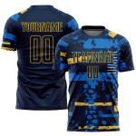Custom Uniform Sublimation Jersey Navy Soccer Navy-Gold Custom Uniform Sublimation Jersey Navy Soccer Navy-Gold