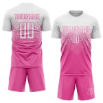 White Jersey Uniform Soccer Custom Sublimation Pink White Jersey Uniform Soccer Custom Sublimation Pink