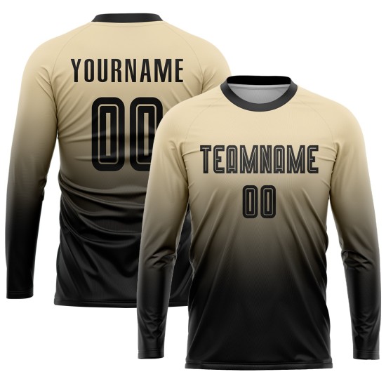 Soccer Black Uniform Custom Jersey Cream Fade Fashion Sublimation Soccer Black Uniform Custom Jersey Cream Fade Fashion Sublimation