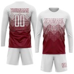 White Jersey Crimson Soccer Uniform Sublimation Custom White Jersey Crimson Soccer Uniform Sublimation Custom