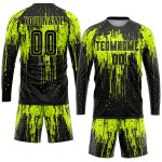 Green Jersey Uniform Neon Sublimation Soccer Custom Black Green Jersey Uniform Neon Sublimation Soccer Custom Black